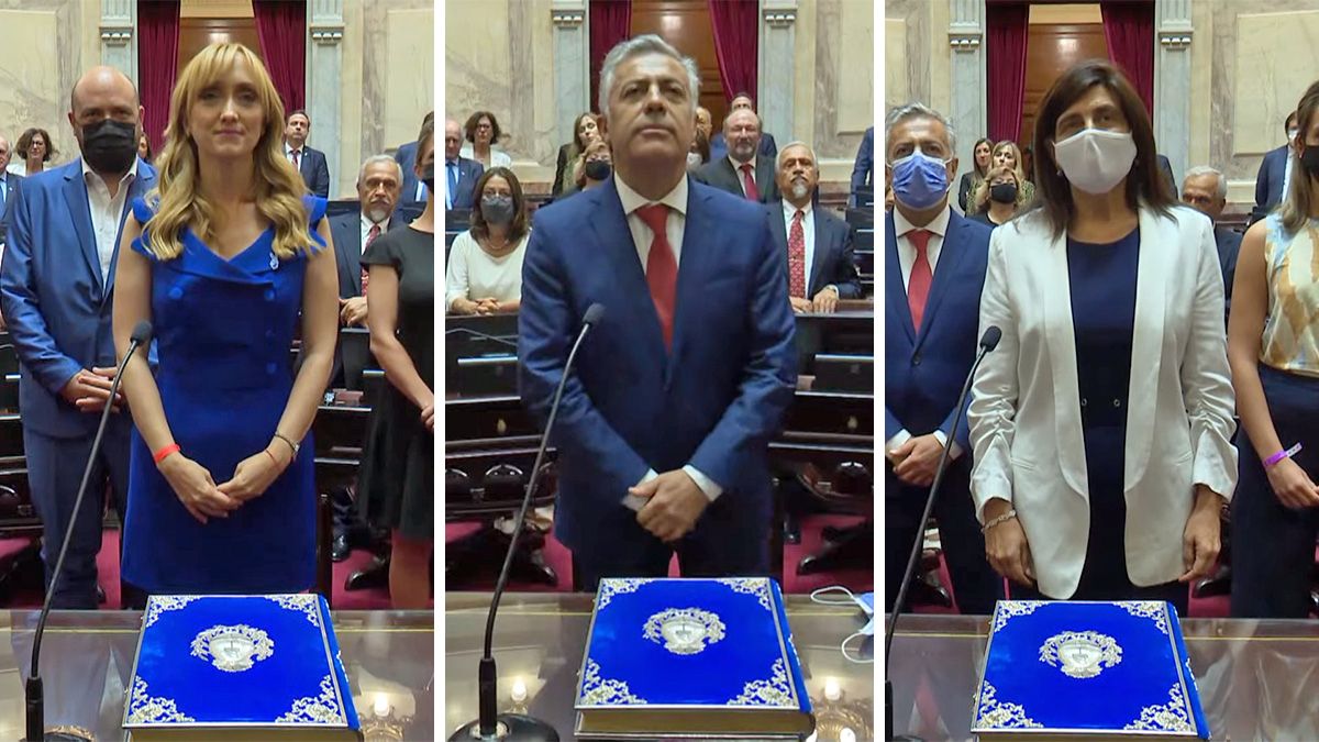 La peronista Fernández Sagasti y los radicales Cornejo y Juri juraron como senadores nacionales