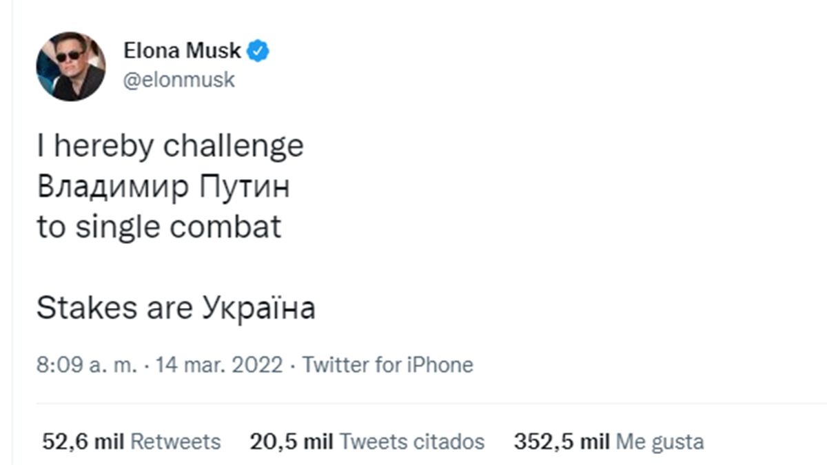 Guerra Rusia - Ucrania: el tuit de Elon Musk se volvió viral.