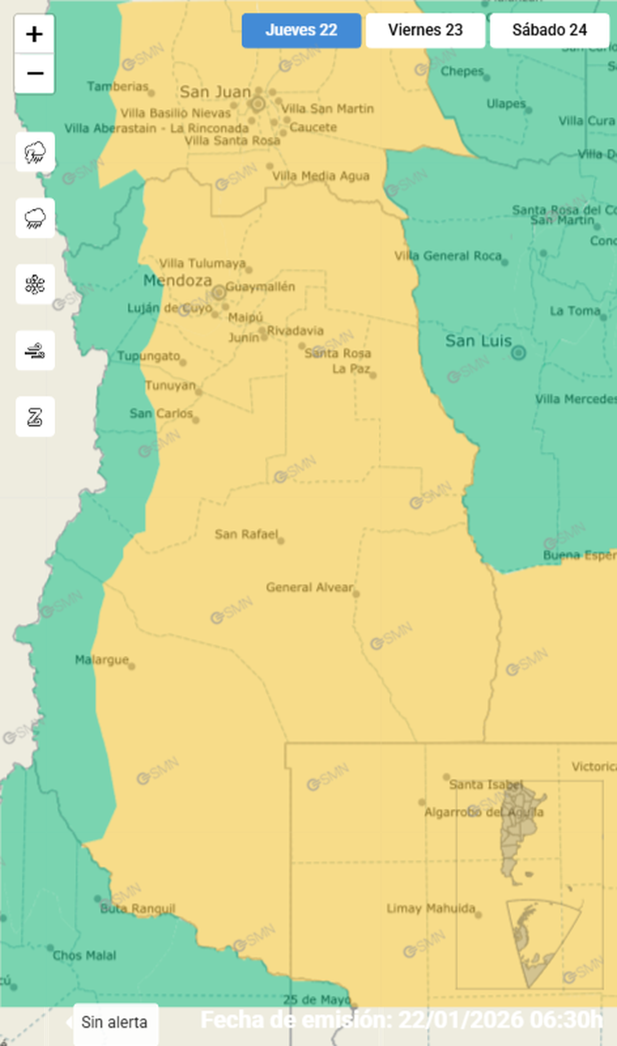 Estas son los departamentos que se encuentran en alerta por fuertes tormentas. Estas son los departamentos que se encuentran en alerta por fuertes tormentas.