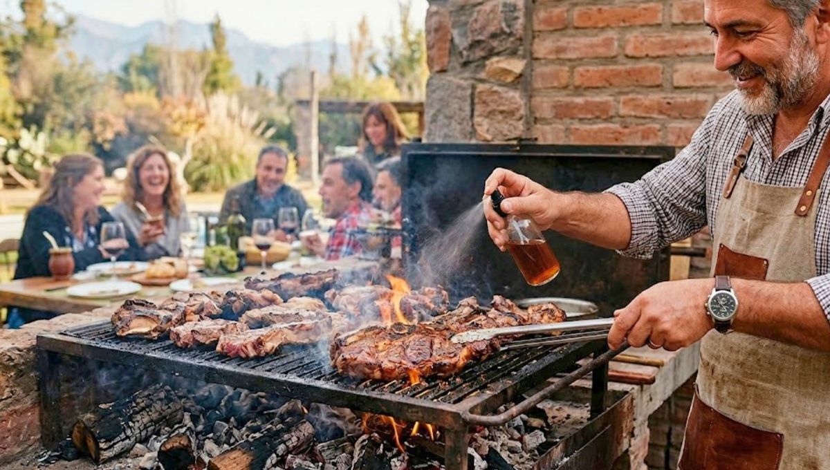 Rociar té negro en la carne del asado: por qué hacerlo y cuáles son los beneficios