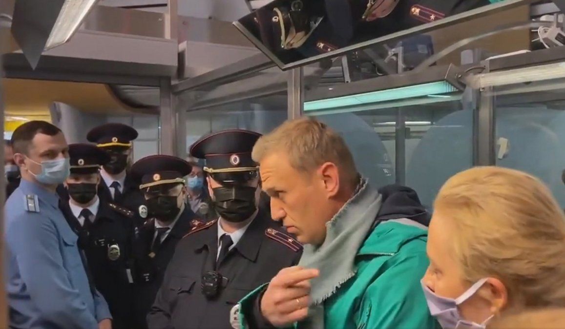 El líder opositor ruso Alexei Navalny fue detenido el 17 de enero al retornar a Moscú