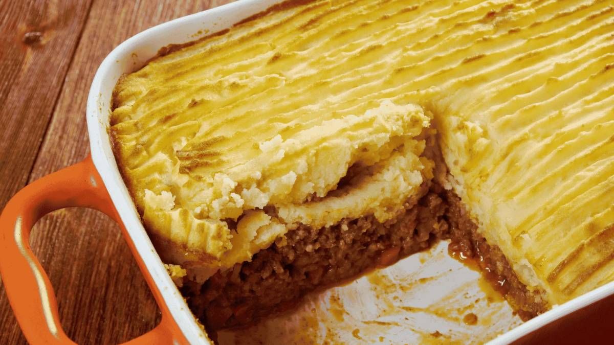 Recetas: pastel de papas con carne y masa tierna. Foto: gentileza delishglobe.