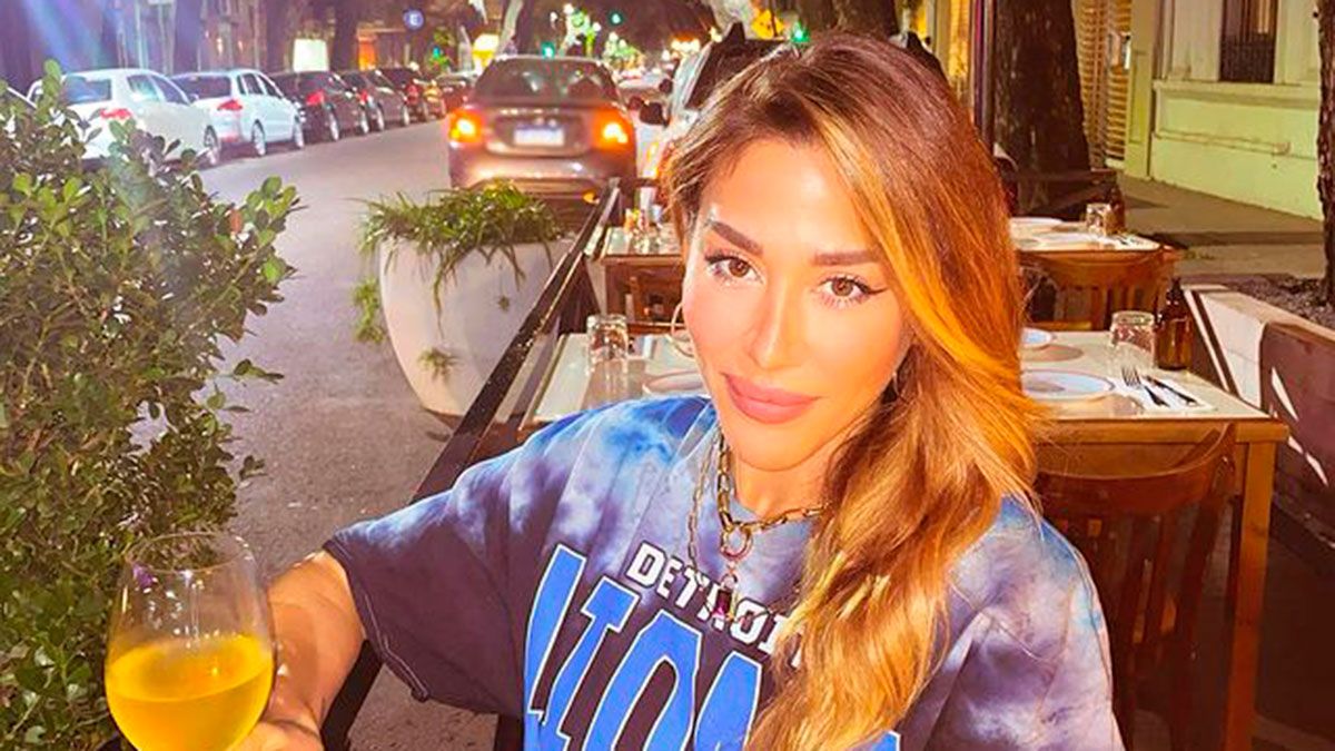 Jimena Barón se puso la diminuta con dedicatoria incluida