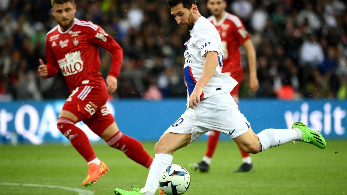 Lionel Messi fue una de las figuras del PSG, en el trunfo por 1-0 sobre el Brest.