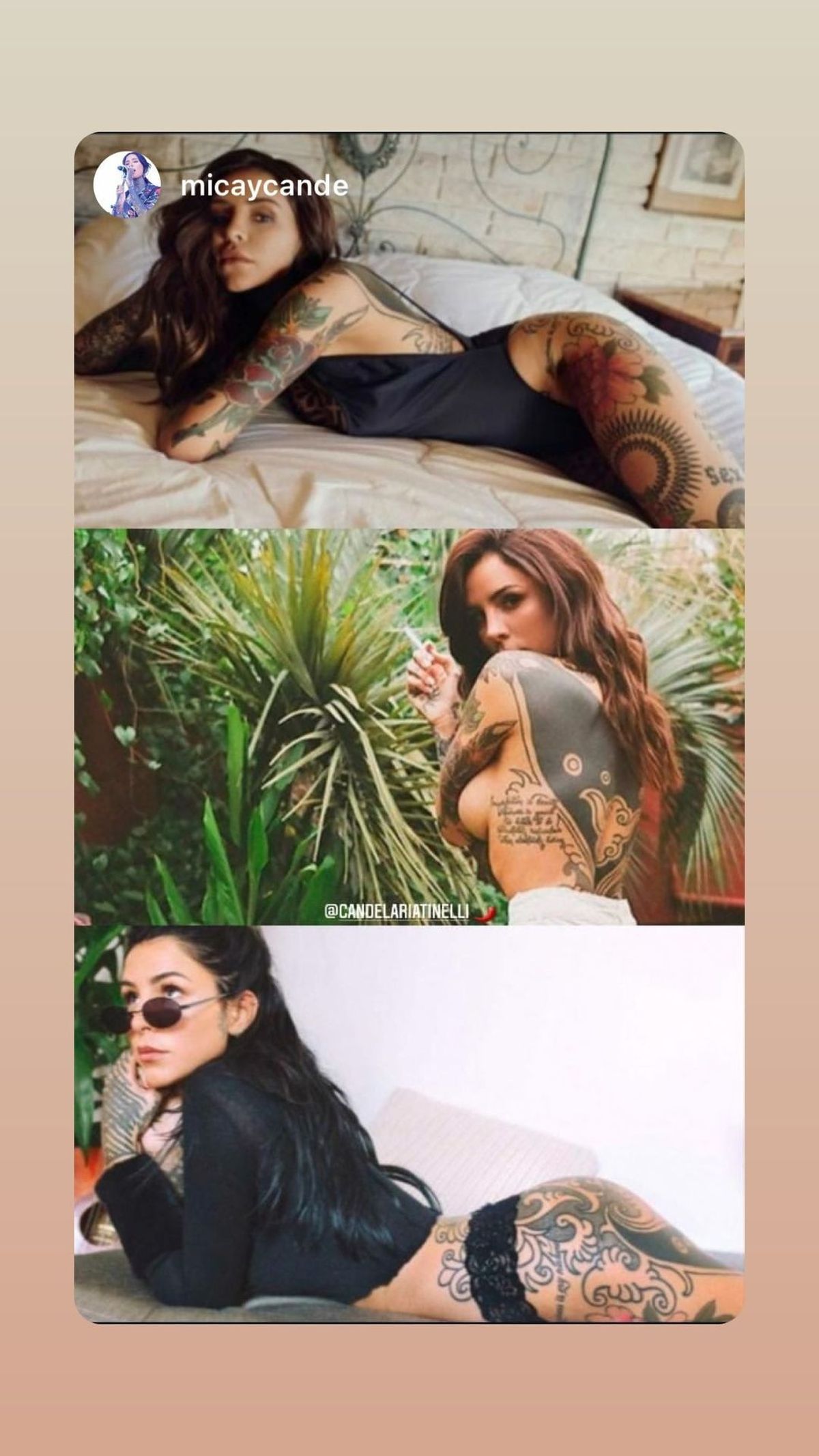 ¡Todo en una! Cande Tinelli metió triple y reventó la red: sideboob, topless y súper cavado