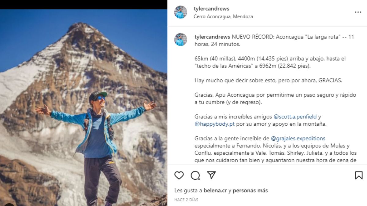Tyler Andrews, un agradecido de la montaña.