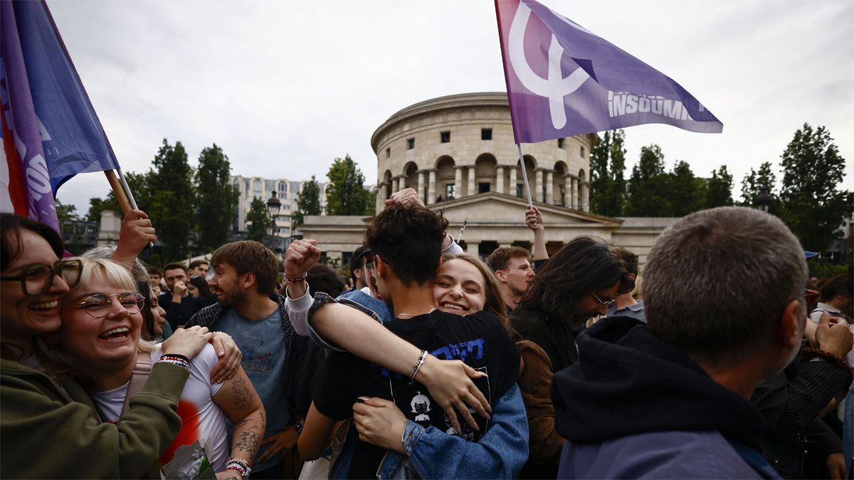 Elecciones en Francia. Festejos de la izquierda.
