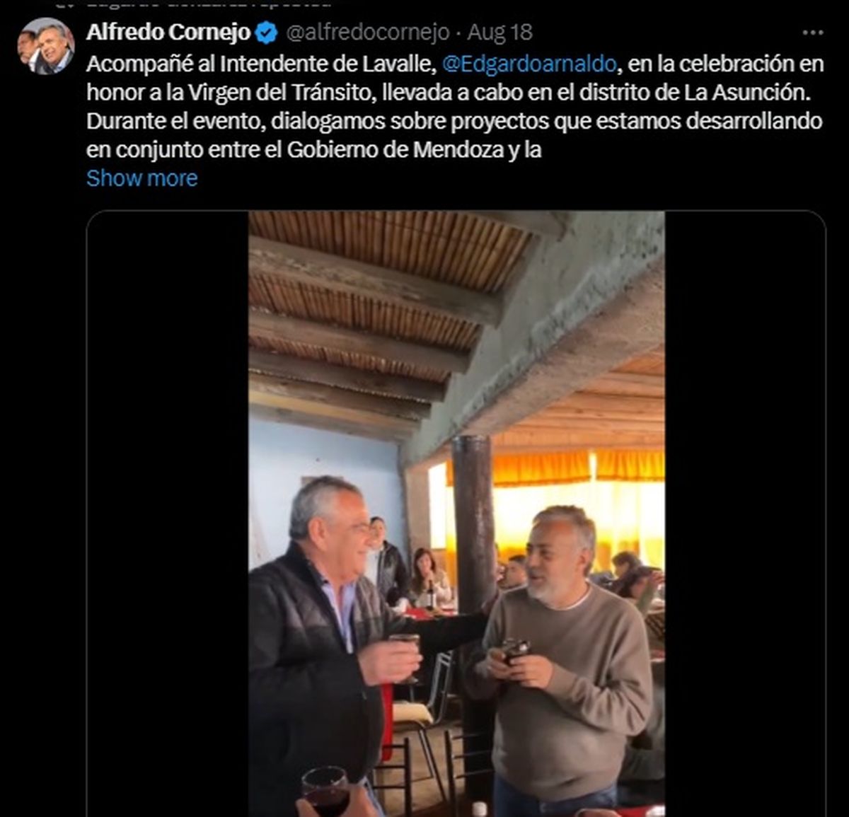 Una de las situaciones que más molestó a los concejales fue el recibimiento del intendente al gobernador Alfredo Cornejo, el 18 de agosto en Lavalle. Lo consideran un intendente peronista afín a gobierno provincial. Una de las situaciones que más molestó a los concejales fue el recibimiento del intendente al gobernador Alfredo Cornejo, el 18 de agosto en Lavalle. Lo consideran un intendente peronista afín a gobierno provincial.