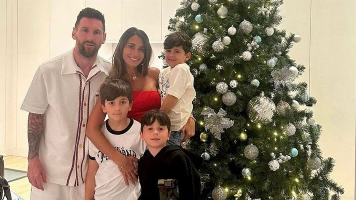 Messi y su familia pasaron la Navidad en Rosario.