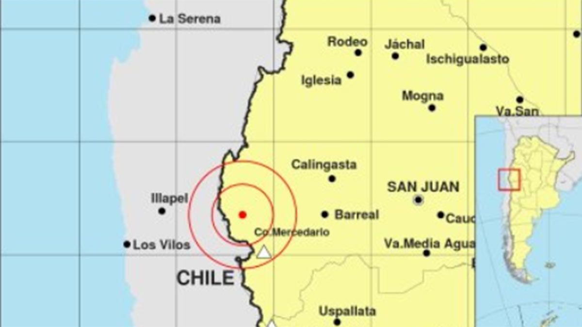 El temblor que se sintió en Mendoza tuvo su epicentro en San Juan.