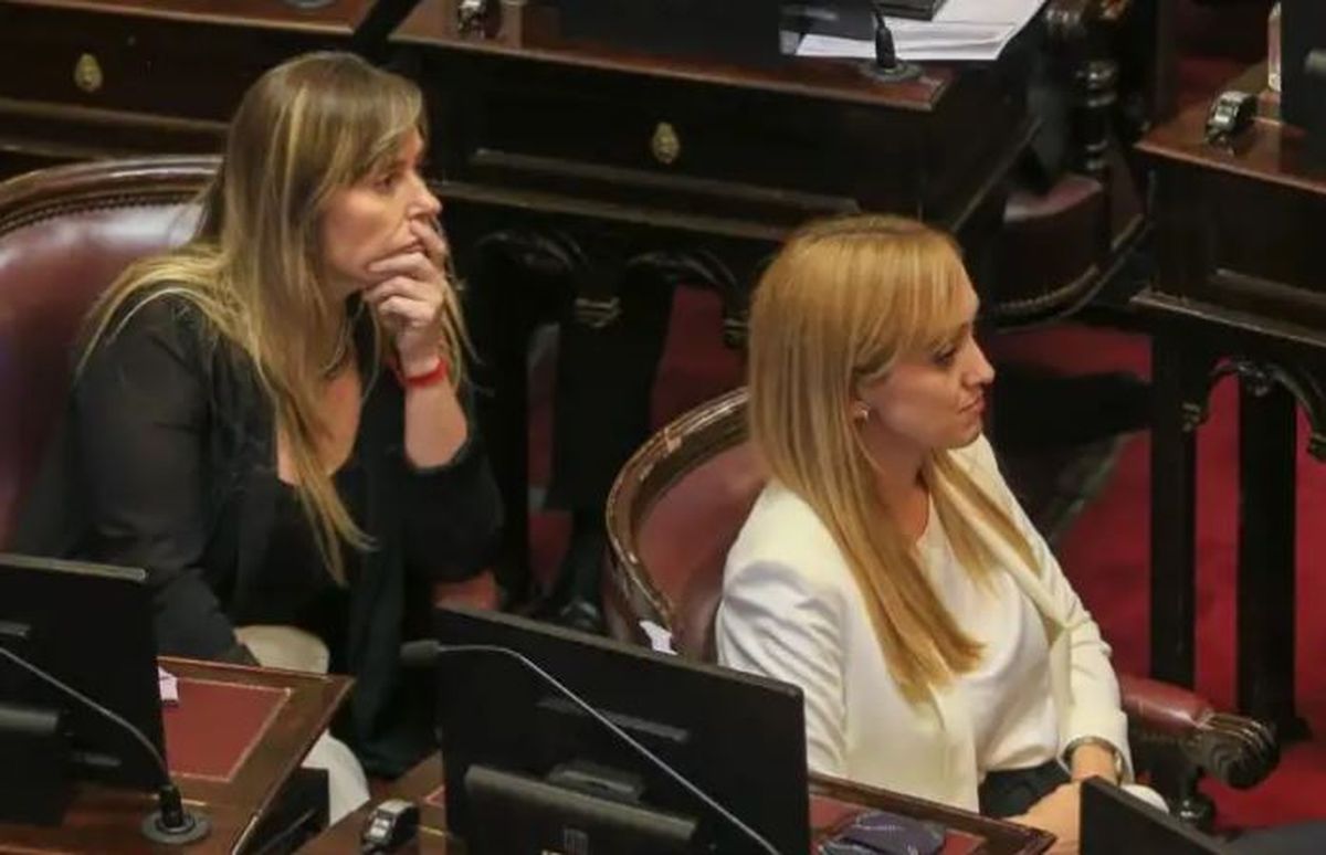 La senadora mendocina Anabel Fernández Sagasti y Julian Di Tullio.