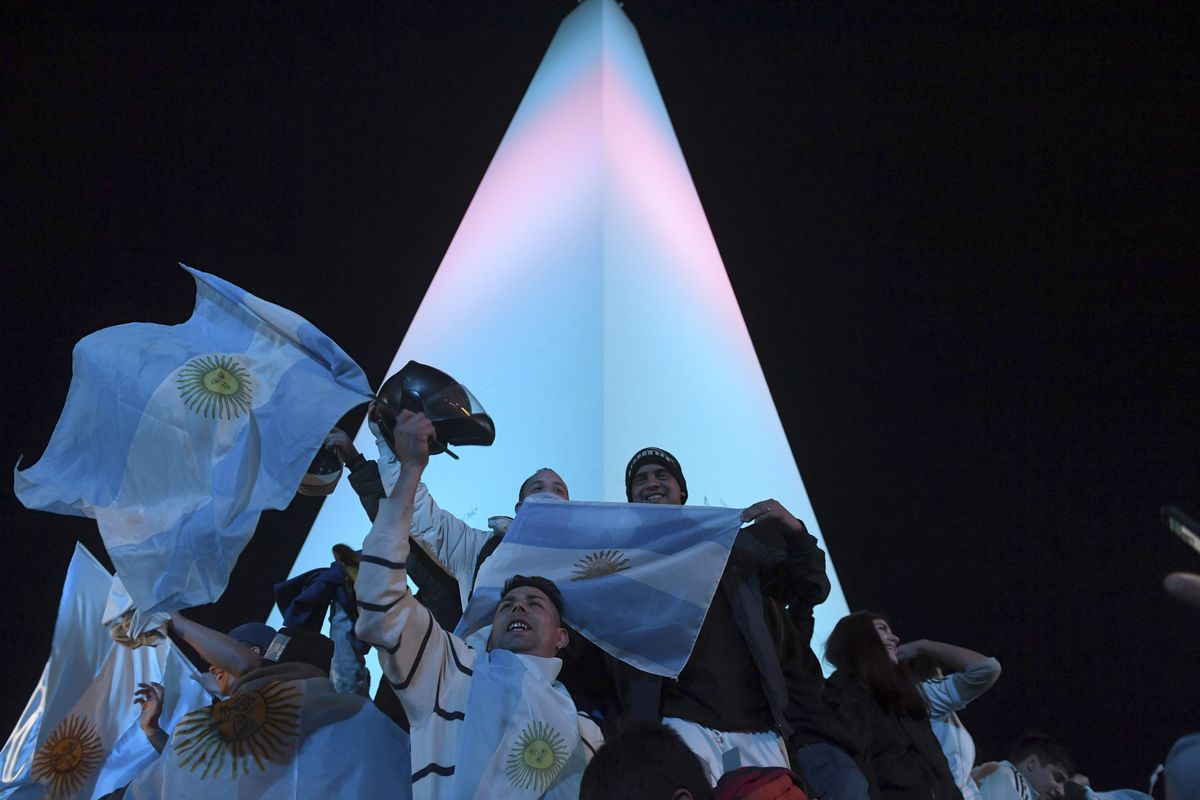 Argentina se llenó de hinchas festejando.