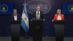 Manuel Adorni dio una conferencia de prensa en Casa Rosada.