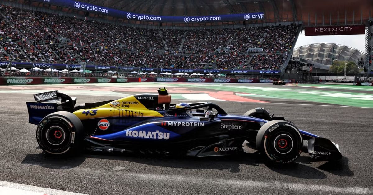 Franco Colapinto en México con el monoplaza de Williams.