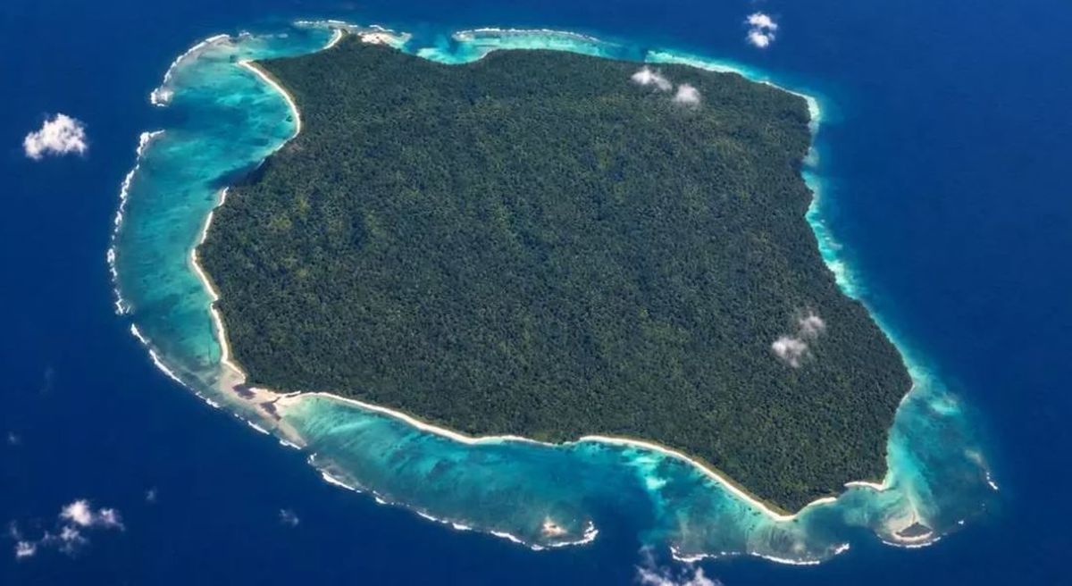 La isla Sentinel del Norte. Todo un misterio. Y un peligro. Foto: Wikicommons.&nbsp;
