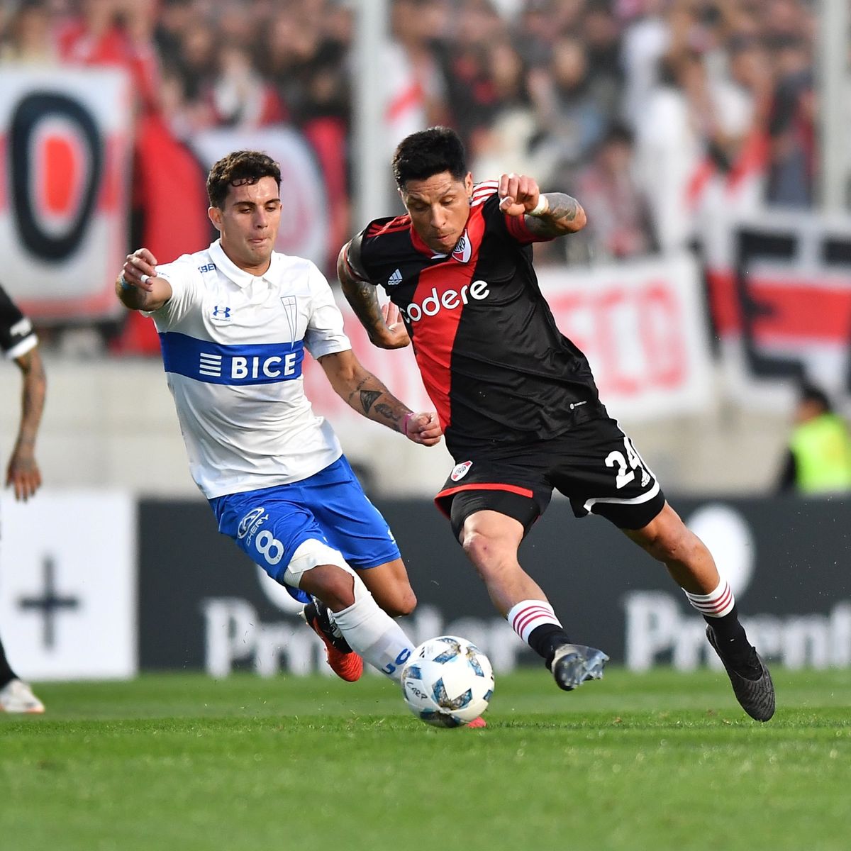 Enzo Pérez fue titular en River ante la Universidad Católica