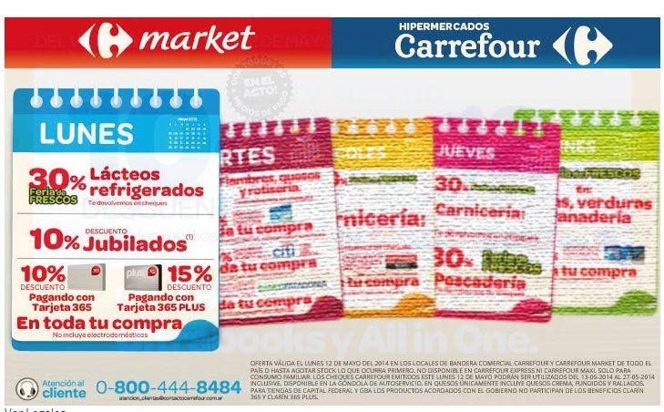30% en en lácteos refrigerados y 10% jubilados.