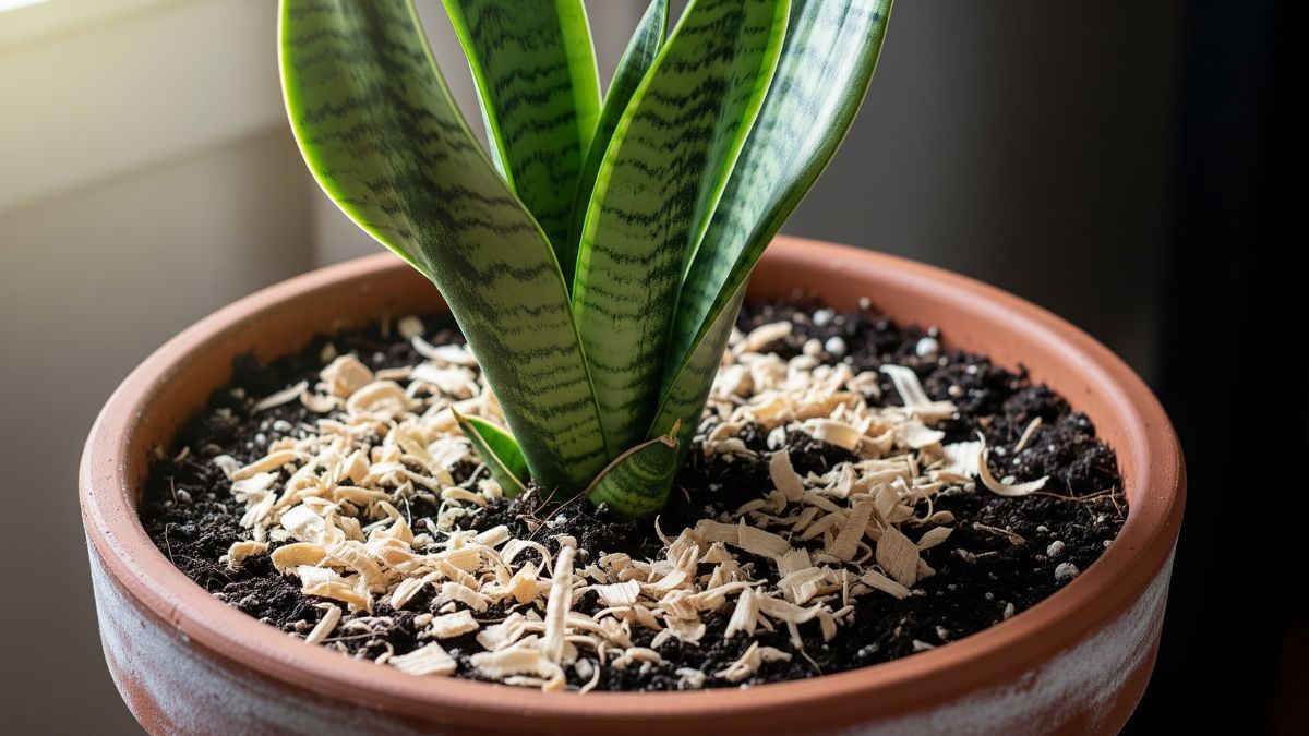 Qué sucede al colocar viruta en la sansevieria o lengua de suegra.