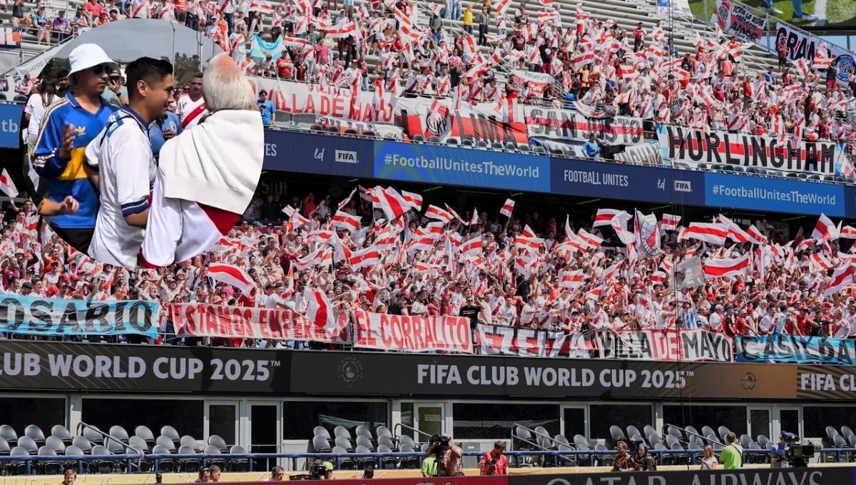 Un hincha de Boca apareció en medio de los hinchas de River y se vivieron momentos de tensión