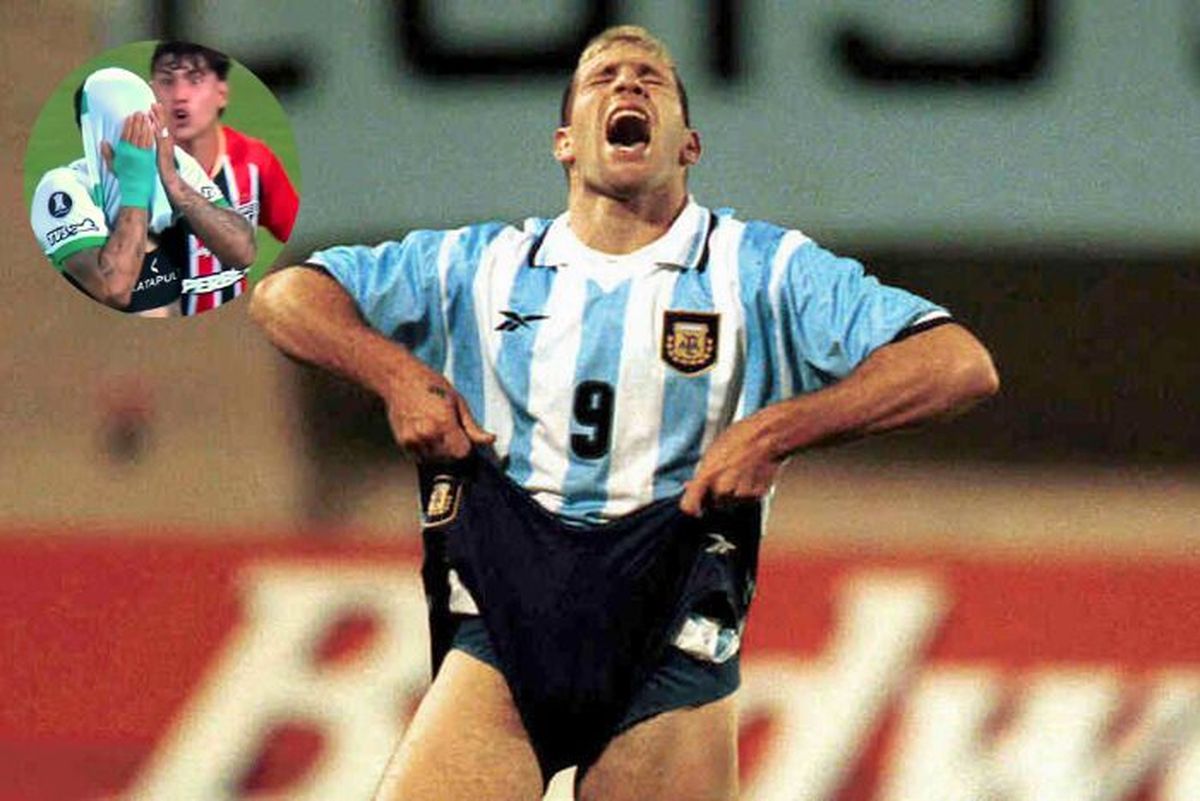 Un ex Boca emuló a Martín Palermo.