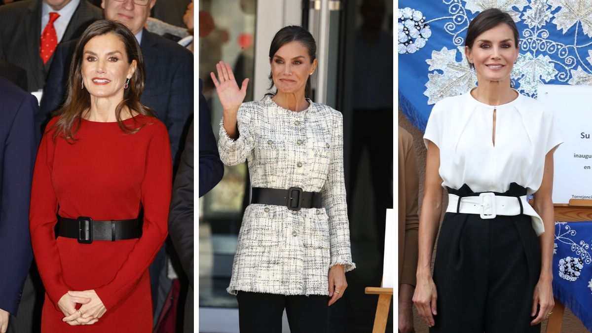 El truco de la Reina Letizia para lucir una cintura diminuta. El truco de la Reina Letizia para lucir una cintura diminuta.