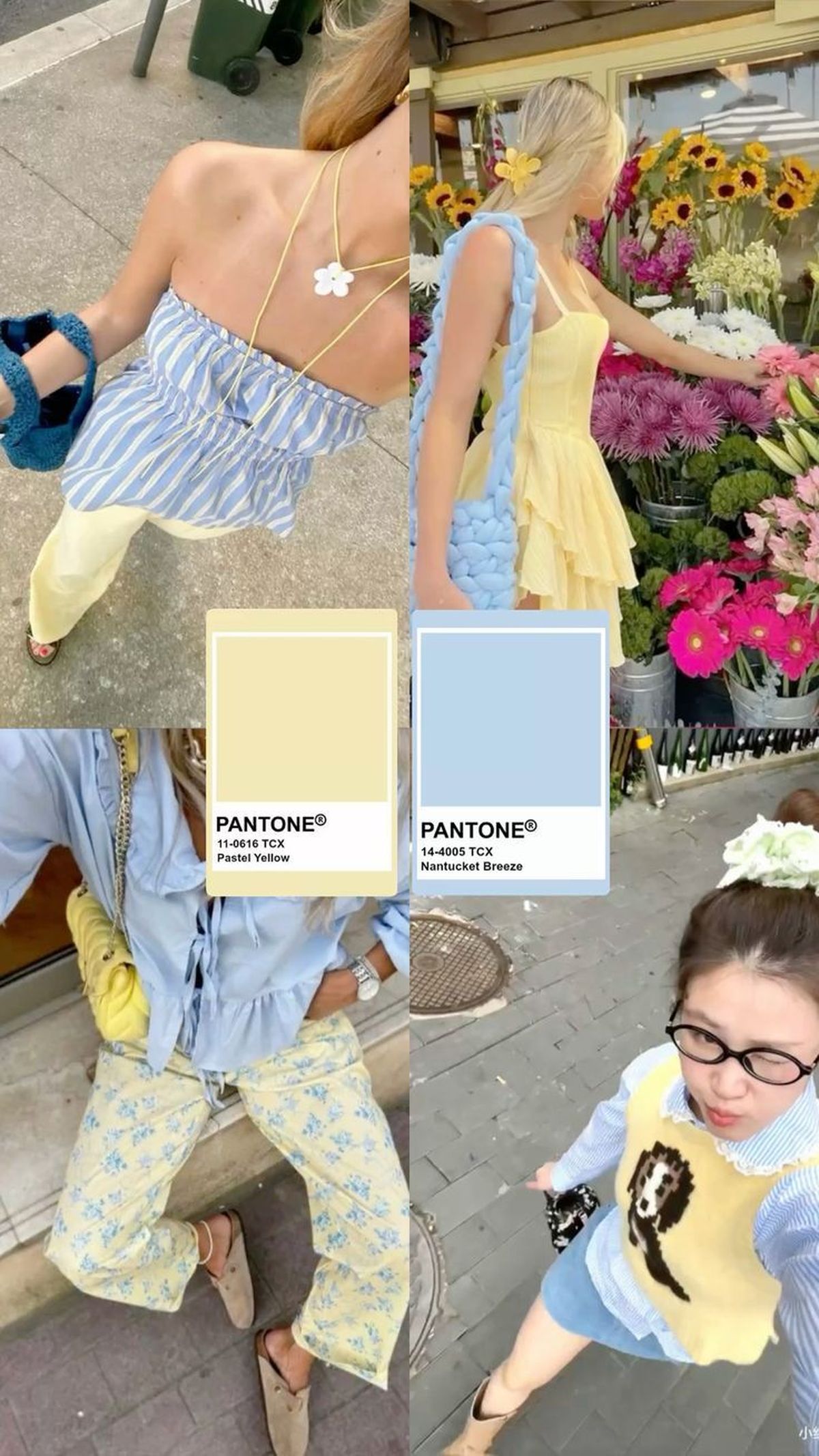 La combinación del celeste con el butter yellow es ideal para armar outfits esta temporada. La combinación del celeste con el butter yellow es ideal para armar outfits esta temporada.