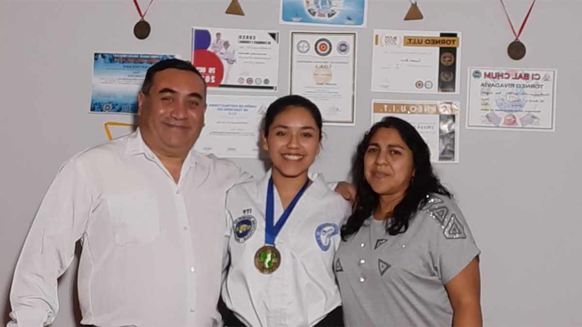 Rocío Cruceño, la mendocina que se destaca en taekwondo