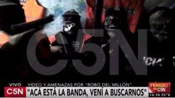 Impactante: un grupo de delincuentes graba y difunde video con amenazas