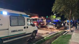 El incendio en la comuna de Santa Rosa se inició en el techo de un depósito de Compras y Suministros.&nbsp;