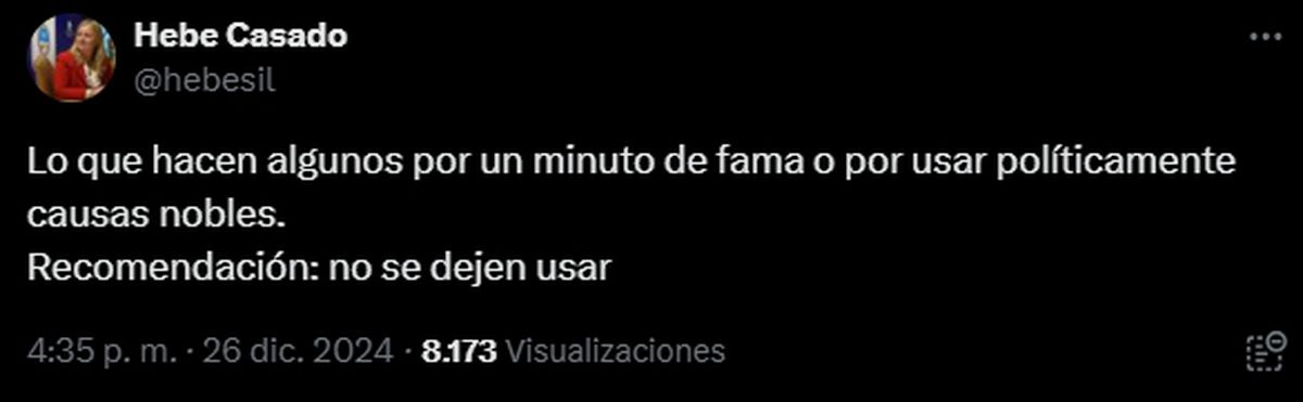 Hebe Casado contra los que criticaron sus palabras sobre la pirotecnia y el autismo. Hebe Casado contra los que criticaron sus palabras sobre la pirotecnia y el autismo.
