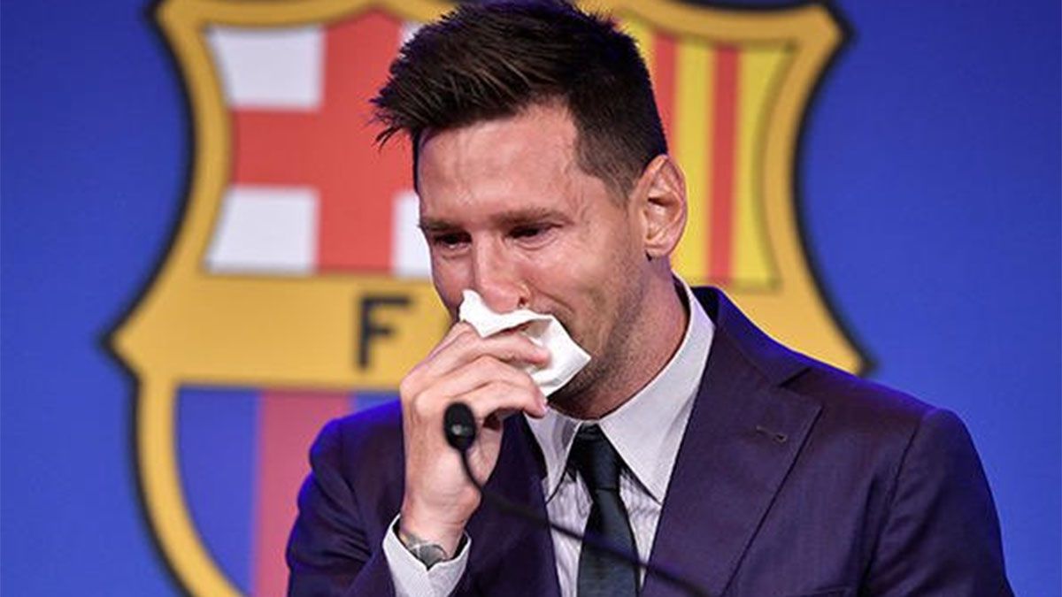 Lionel Messi lloraba cuando se fue del Barcelona.