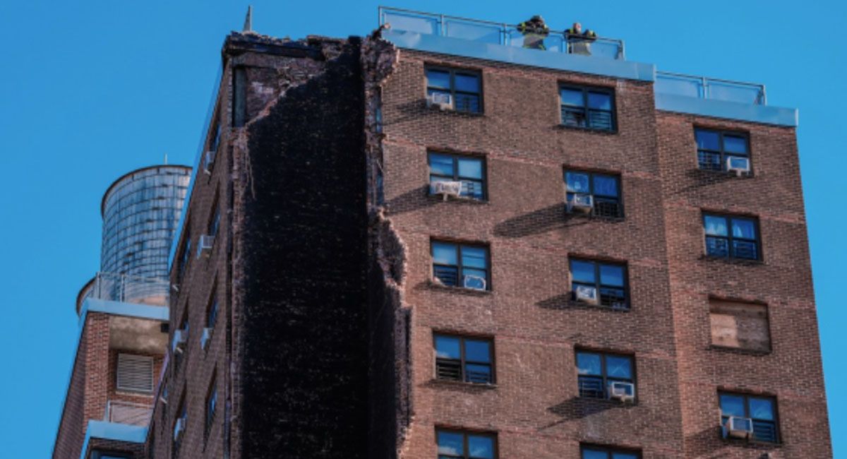 Una explosión de gas provocó el derrumbe parcial de un edificio en Nueva York.