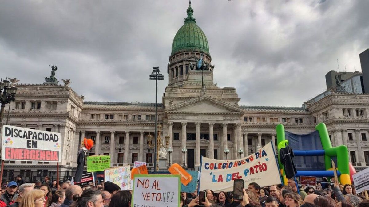 Diputados ya trata el rechazo a los vetos de Milei de las leyes de discapacidad y jubilaciones. 