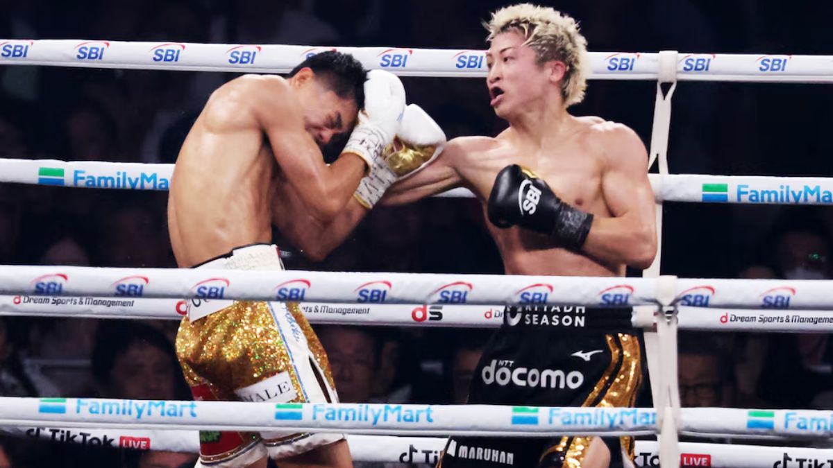 Naoya Inoue pega. El campeón unificado supergallo de boxeo ganó un peleón frente a su compatriota Junto Nakatani en Japón.