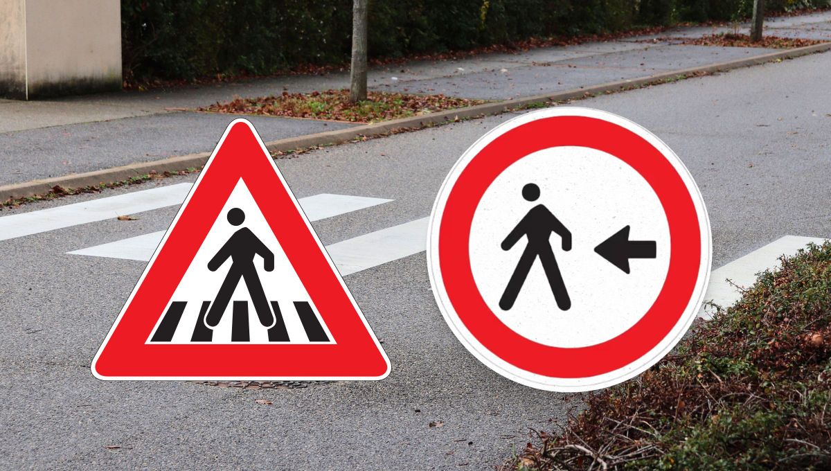 Nadie puede distinguir cuál es la diferencia entre estas señales de transito y qué es lo que significan