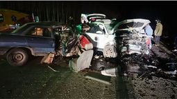 Los dos autos involucrados en el accidente de la Ruta 60