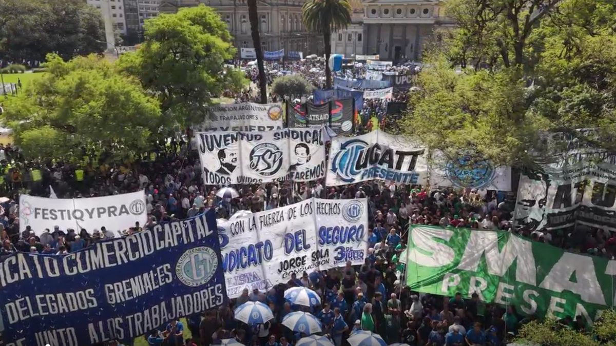 La movilización de la CGT. La movilización de la CGT.