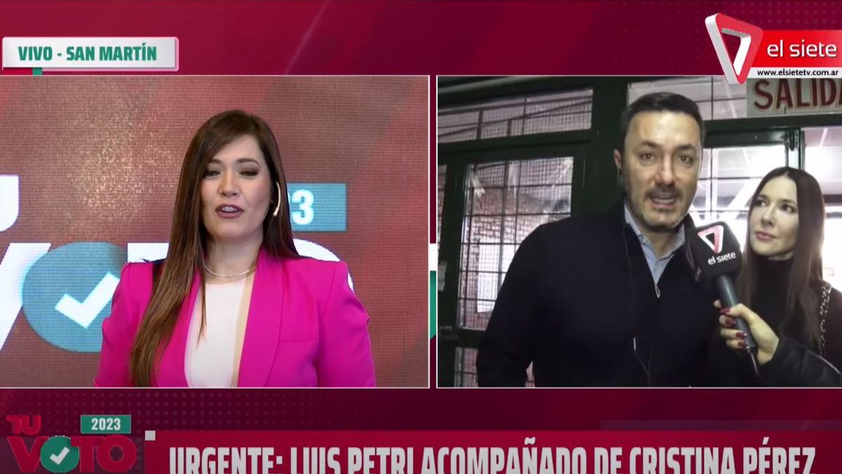 Luis Petri y Cristina Pérez, en ota con Gisela Campos, por Canal 7.