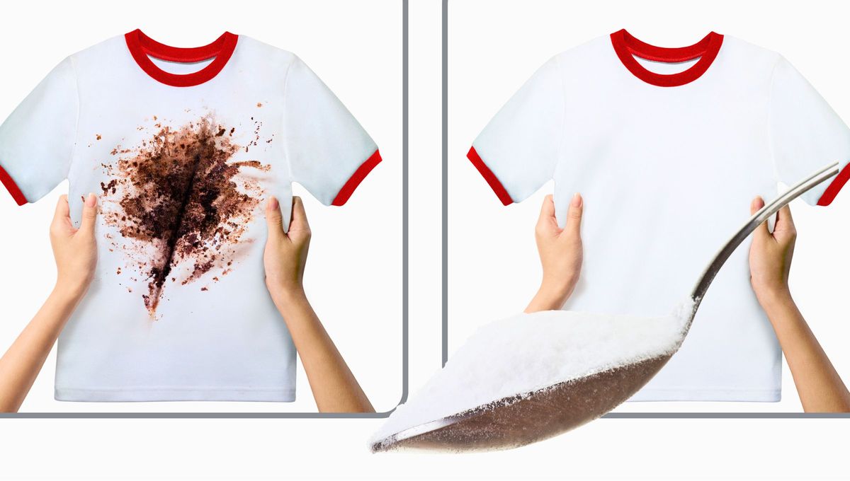 Esta imagen muestra el antes y el después de lavar la ropa con bicarbonato. Además cuida la delicadeza de la tela Esta imagen muestra el antes y el después de lavar la ropa con bicarbonato. Además cuida la delicadeza de la tela