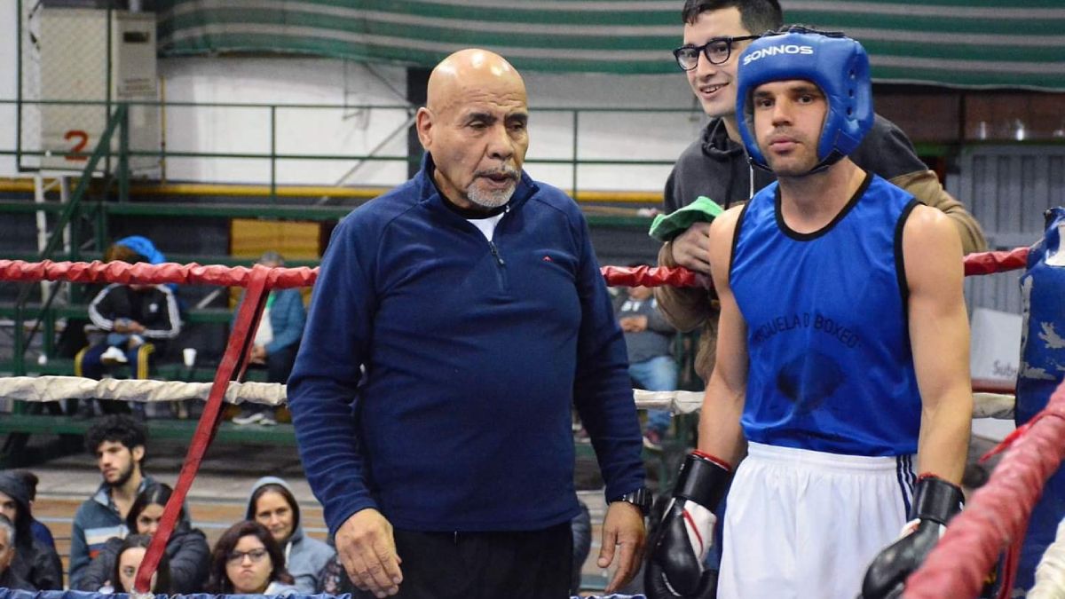 Dupla ganadora. Leandro Bompadre encontró al entrenador que necesitaba para poder competir y crecer en el pugilismo en Jorge Rabel, el ex boxeador del mítico Mocoroa.