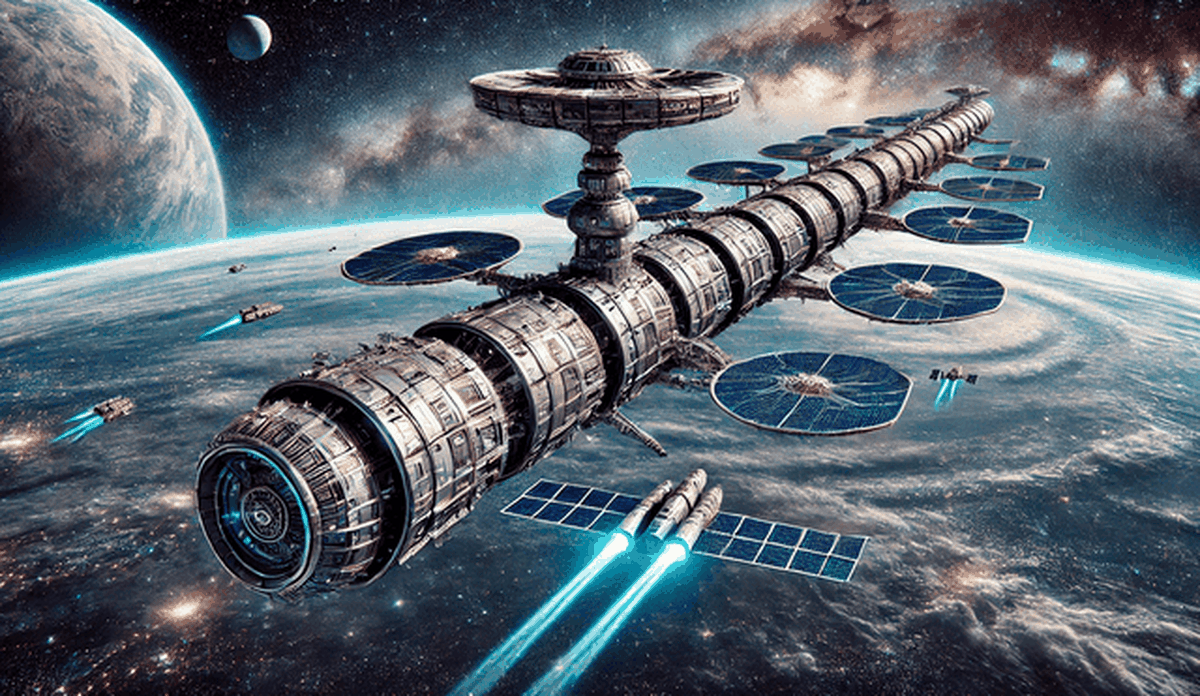 Desde el exterior, la nave presenta un diseño muy simple, similar a un tubo gigante