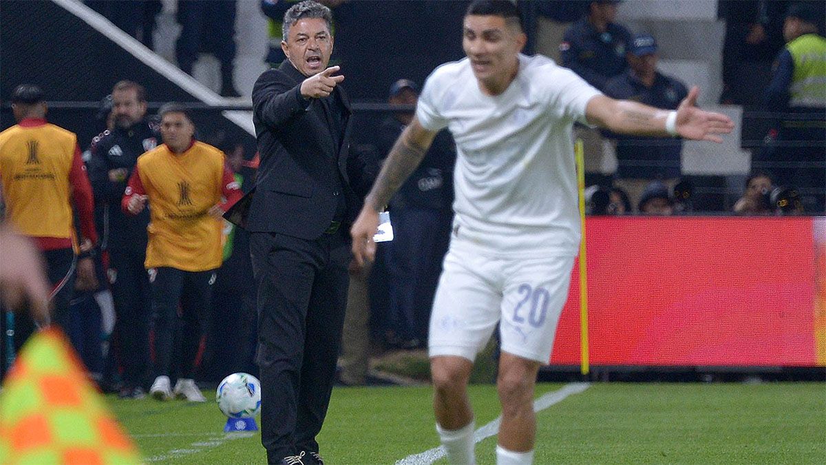 Marcelo Gallardo no se quedó conforme con el nivel de juego de River ante Libertad.
