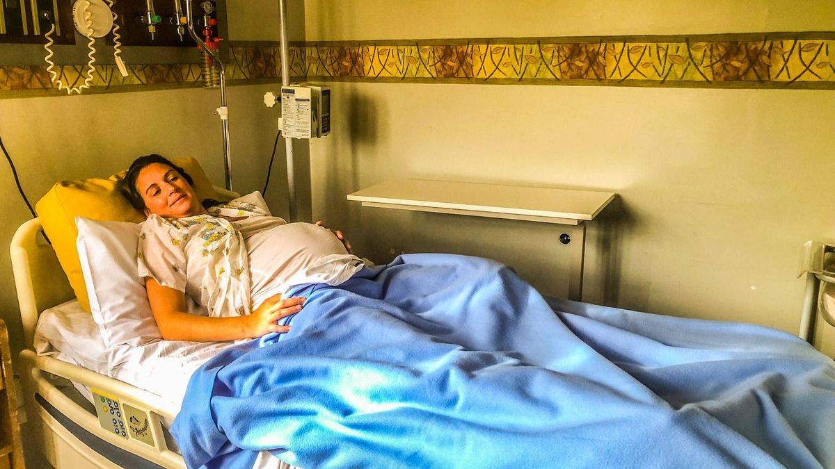 Soledad Aubone un ratito antes de recibir a su hijo. Soledad Aubone un ratito antes de recibir a su hijo.