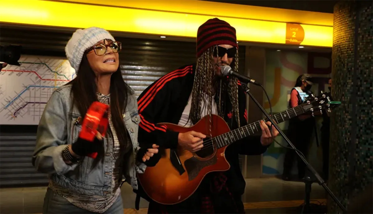 Susana Giménez y Sebastián Yatra revolucionaron el subte.