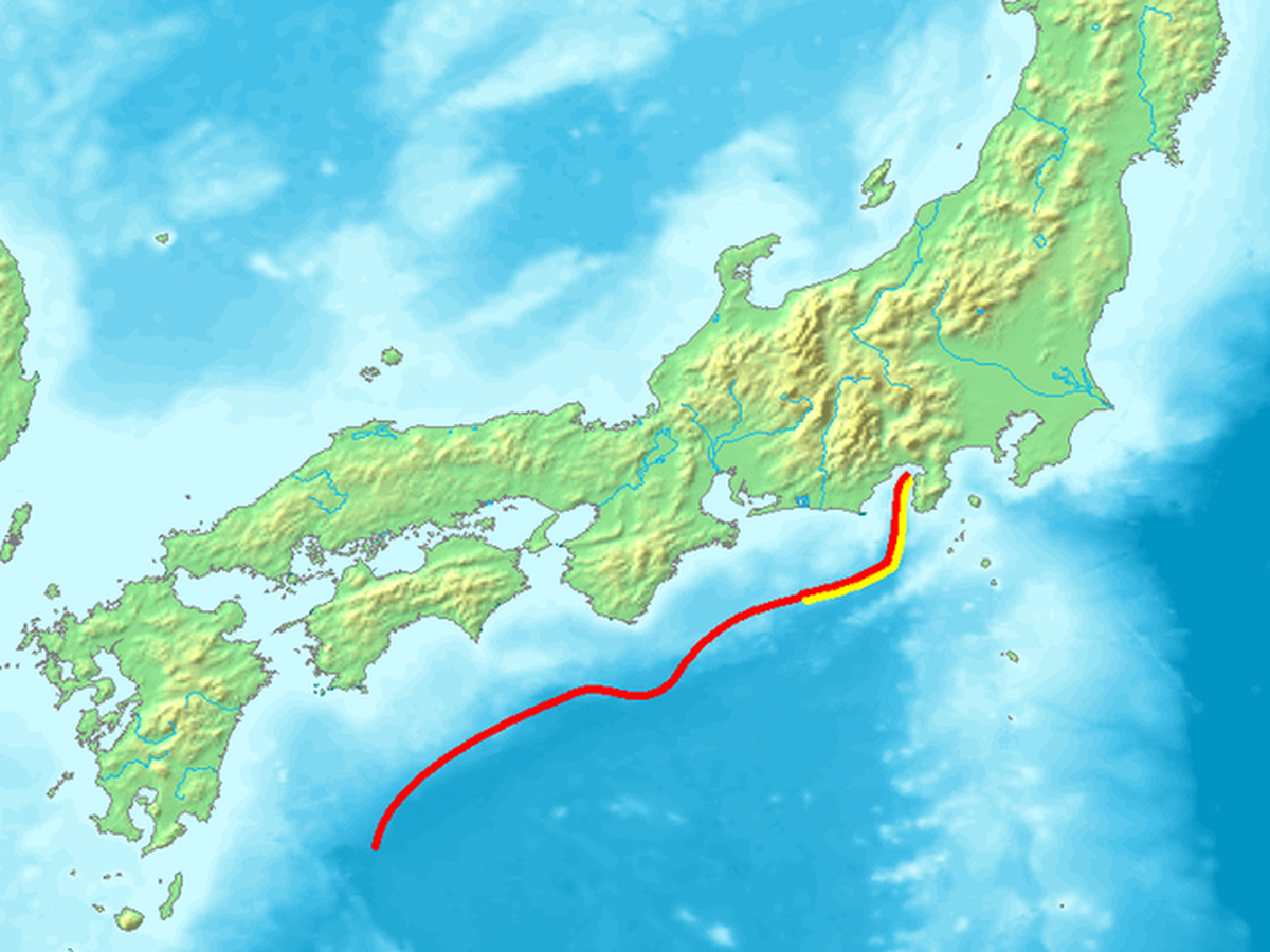 La falla de Nankai es la zona en donde se podría originar un mega terremoto. La falla de Nankai es la zona en donde se podría originar un mega terremoto.