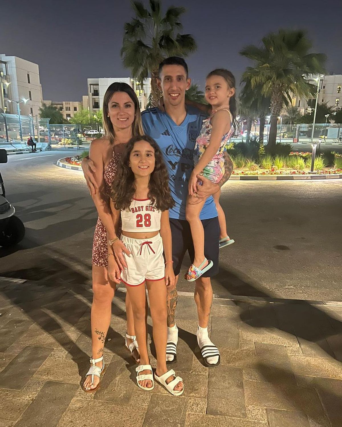 La familia Di María en Qatar