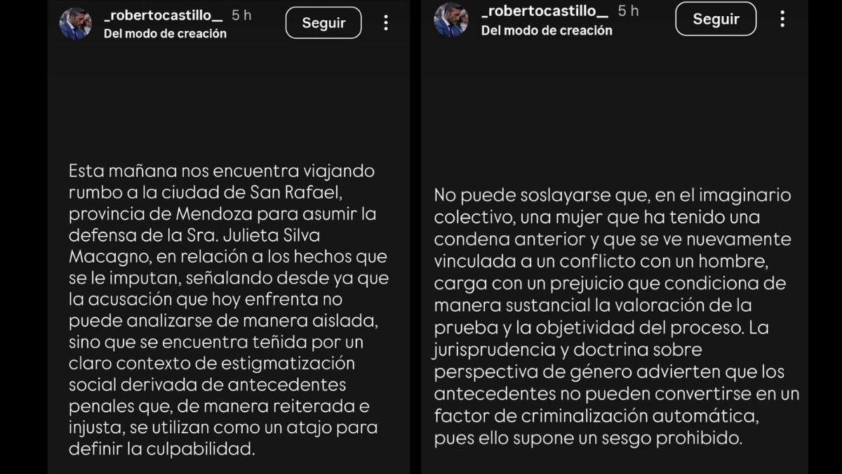 El comunicado del nuevo abogado de Julieta Silva. El comunicado del nuevo abogado de Julieta Silva.