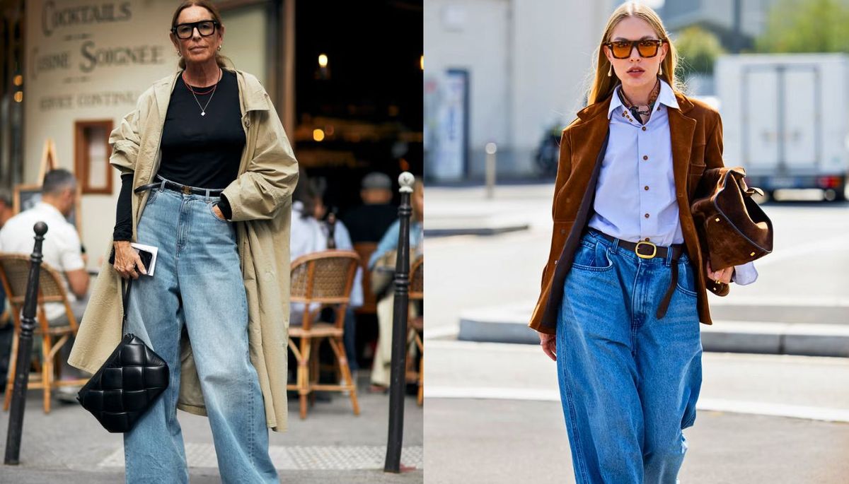 Crea diferentes looks con un pantalón de jean ancho. Imagen: Redacción Diario Uno.