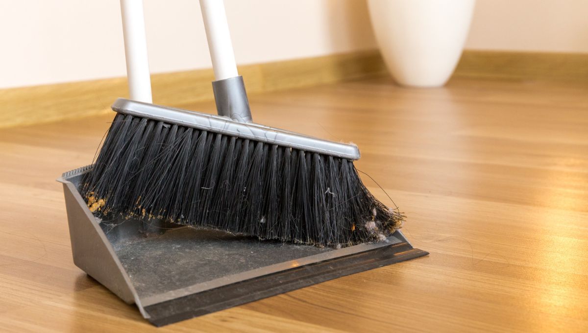 Una vieja escoba puede ser usada para limpiar los pelos de las mascotas o sus necesidades.&nbsp;