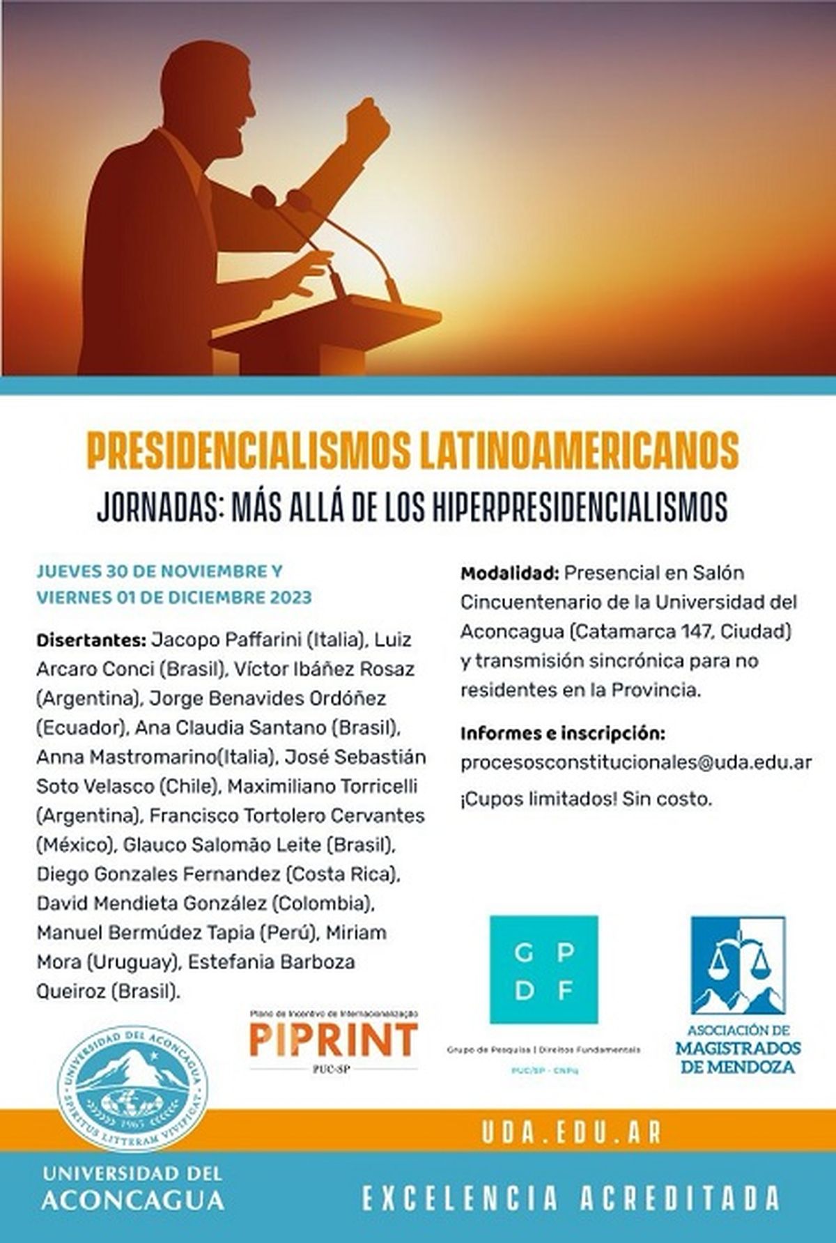 Estas jornadas se dan en el marco de una propuesta de extensión de la cátedra Derecho Constitucional de la carrera abogacía y escribanía. Estas jornadas se dan en el marco de una propuesta de extensión de la cátedra Derecho Constitucional de la carrera abogacía y escribanía.